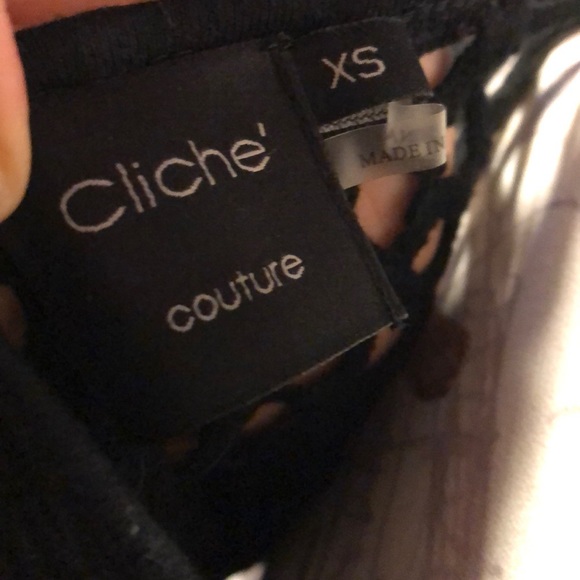 Cropped black mesh shirt - Picture 4 of 4